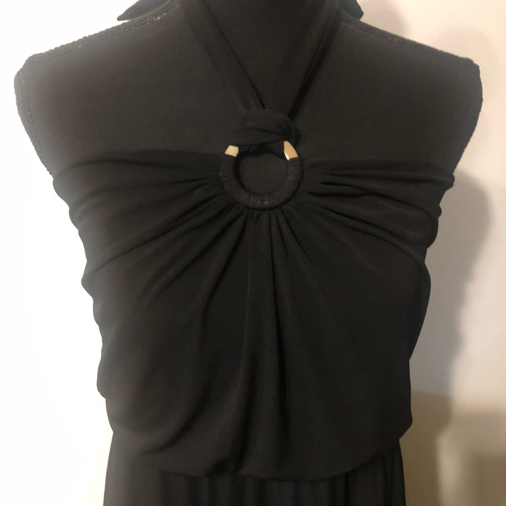 White House Black Market Black Halter Maxi Dress XS
